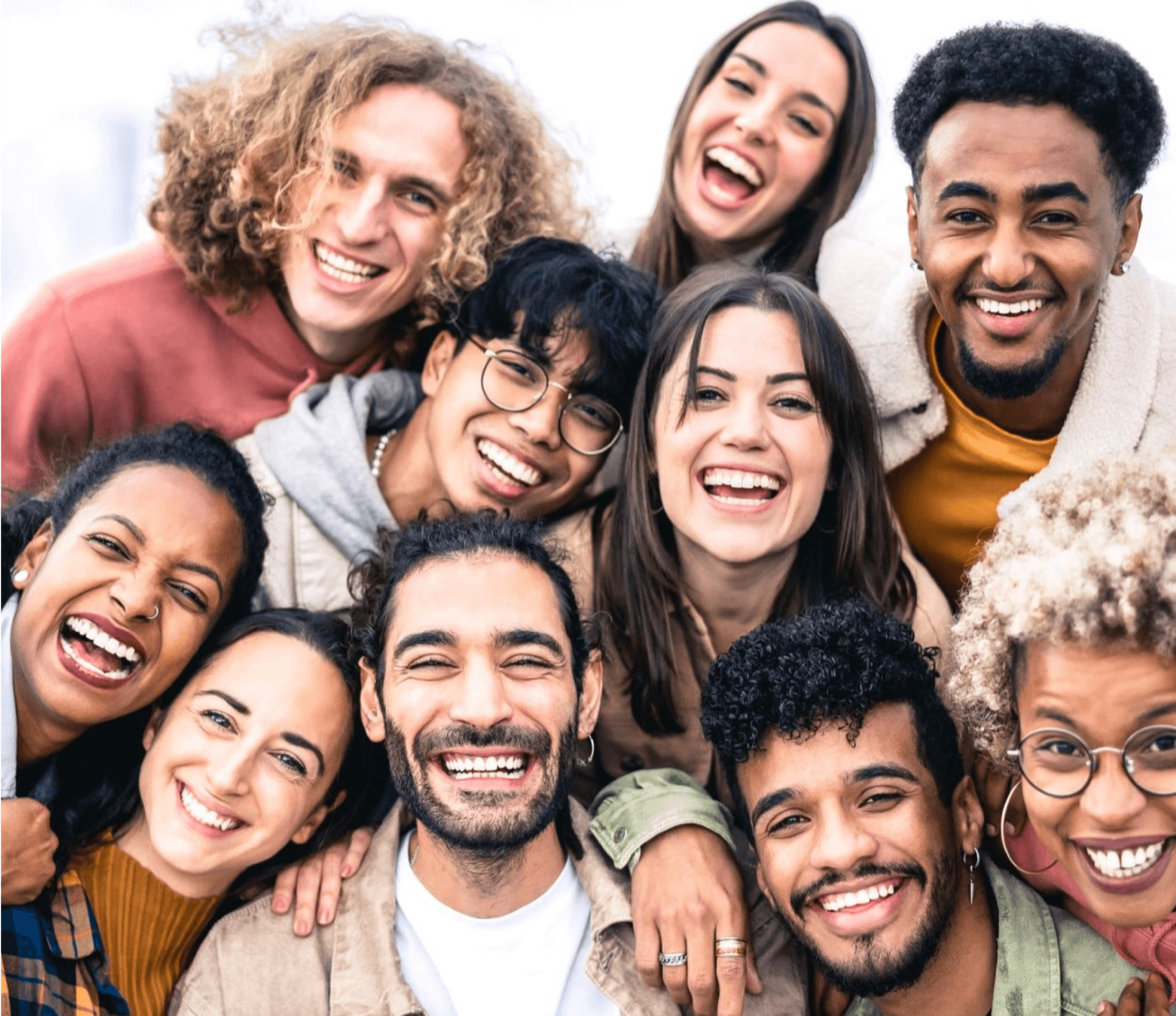 Diverse team working together